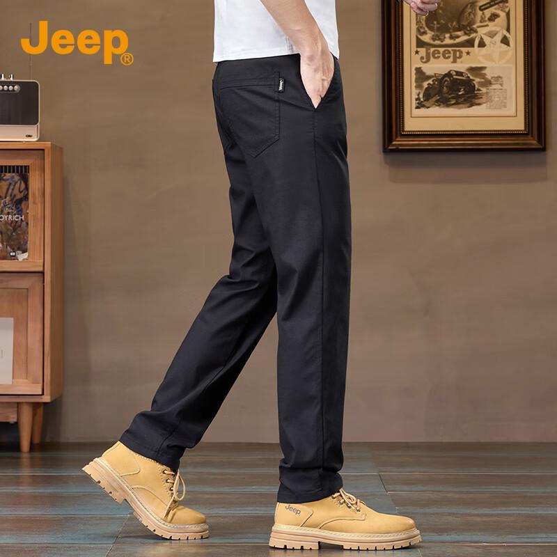 

JEEP Men s Ice Silk Linen Blend Straight-Leg Pants 31