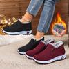 Shoes Women's New Winter Cotton Shoes Are Comfortable and Warm, Fleece Thickened Sports and Casual Mom Shoes Soft Soles Snow Boots Women