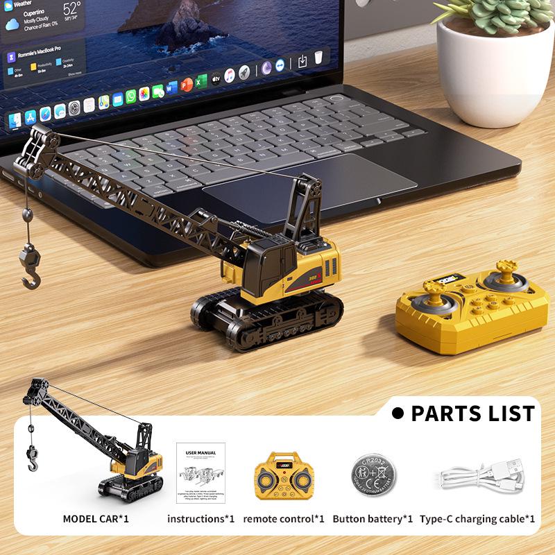 1:64 Scale Alloy Crane - Bluetooth Remote Control Lifting Toy