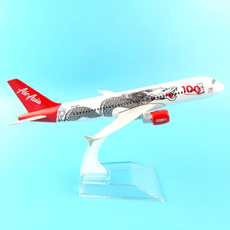 1/400 Scale 16cm Asian Air Asia Plane Model Airbus 320 Aircraft Model Planel Airplane Diecast Metal Planes