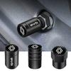 LUXG9 4 Stück 3D Metall Auto Reifen Rad Ventilkappen Luftventil Schaftabdeckung für Renault Captur Megane R5 4 E-tech Scenic Austral Rafale Clio Sandero