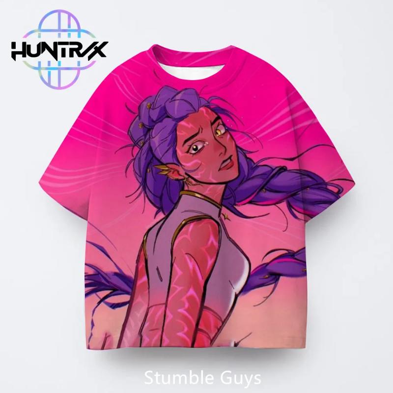 Modă Casual de Vară Copii Kpop Vânătorii de Demoni 3D Desene Animate Mânecă Scurtă Băieți Fete Tricou Haine Anime