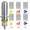 30-Piece Finegood Vinyl Cutter Plotter Cutting Blade Set (304560 Degrees) for Roland and Most Plotters. Includes Blade Holder Base.