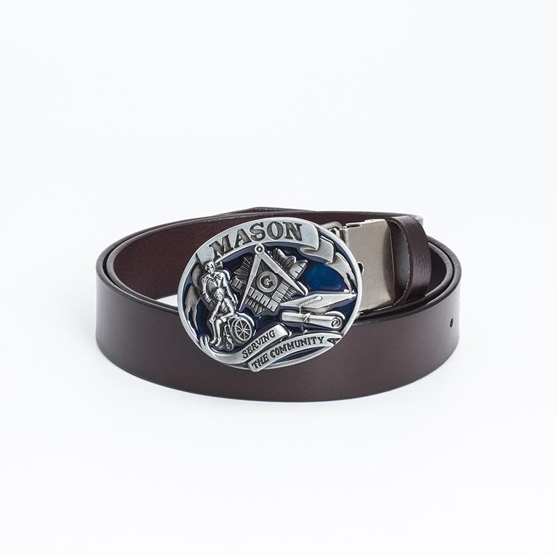 Men's Personalized Belt Fashion Trend Belt Pure Cowhide Belt