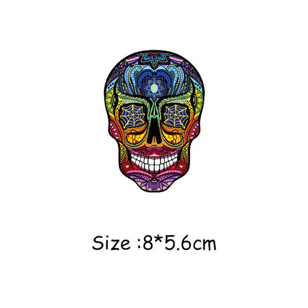 Hiphop DIY Patches Clothes Stickers Iron-on Parches For Clothing West Coast Skull Patch Sticker