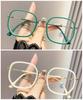 Retro Plain Face Pure Wind Gold Square Frame Glasses Men's and Women's Myopia Anti-blue Anti-radiation Flat Light Mirro