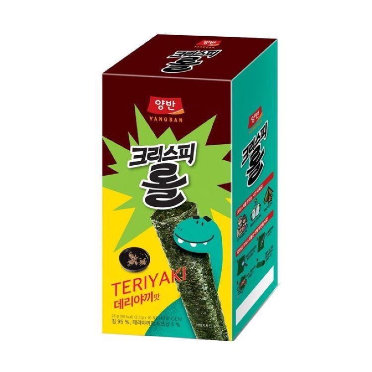 Authentic Korean Crispy Seaweed Roll Snack – Teriyaki / Chili / Mixed Bundle (25g × 2 packs)