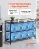 VEVOR Water Jug Holder, 3 Tiers 4 Rows 11 L and 19 L Water Bottle Holder for 8 Bottles, Heavy Duty Jug Rack Organizer with Storage Shelf