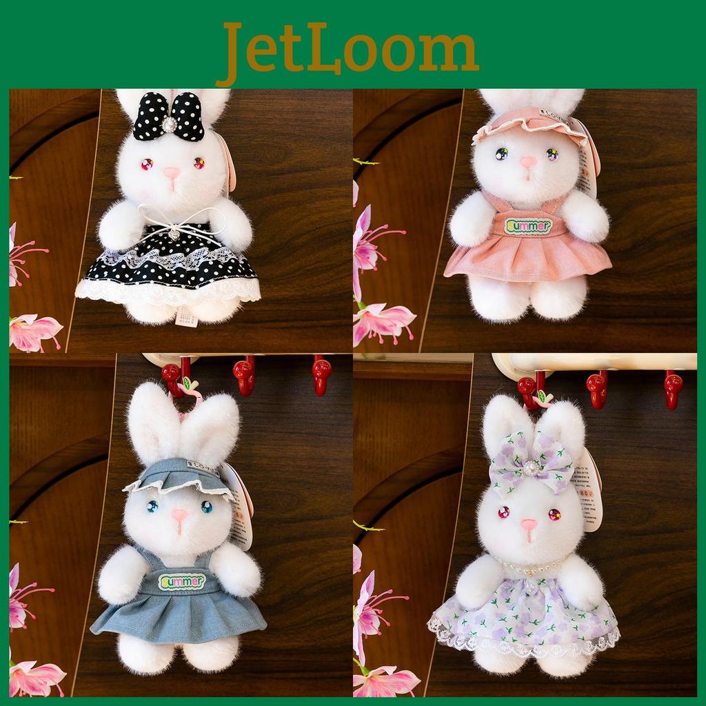 Mini Cartoon Bunny Plush Pendant With Cotton Fabric For Kids Backpack Decoration
