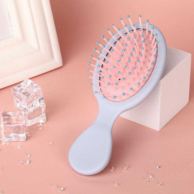 Portable Macaron Air Cushion Massage Comb for Students - Compact Beauty Hair Tool
