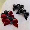 New Year Elegant Double Sided Small Bow Hair Clip Women Side Bangs Broken Hair Fixed Clip Fashion Princess Head Hair Accessories