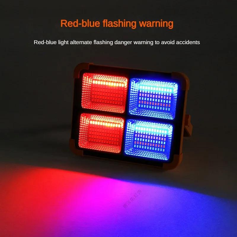 Nejnovější 300/500/1000W Solární přenosné světlomety Dobíjecí USB Kempingové lampy Odnímatelné Multifunkční Nouzové osvětlovací lampy