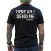 """Hier bin ich, sende mich"" Jesaja 6":8 Christliches Grafik-T-Shirt, Vatertag für Herren Fai
