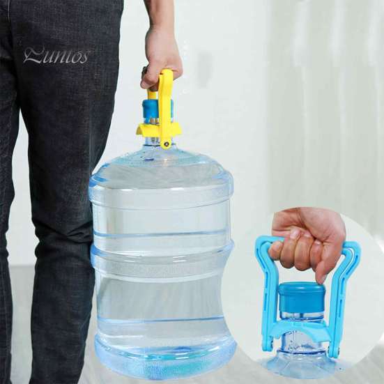 Snap-on Water Bottle Lifter 5 Gallon Handle, Heavy Duty Ergonomic Grip Jug Carrier Handle Holder, Dual-Mode Lift Fits Standard Easy Carrying Bucket