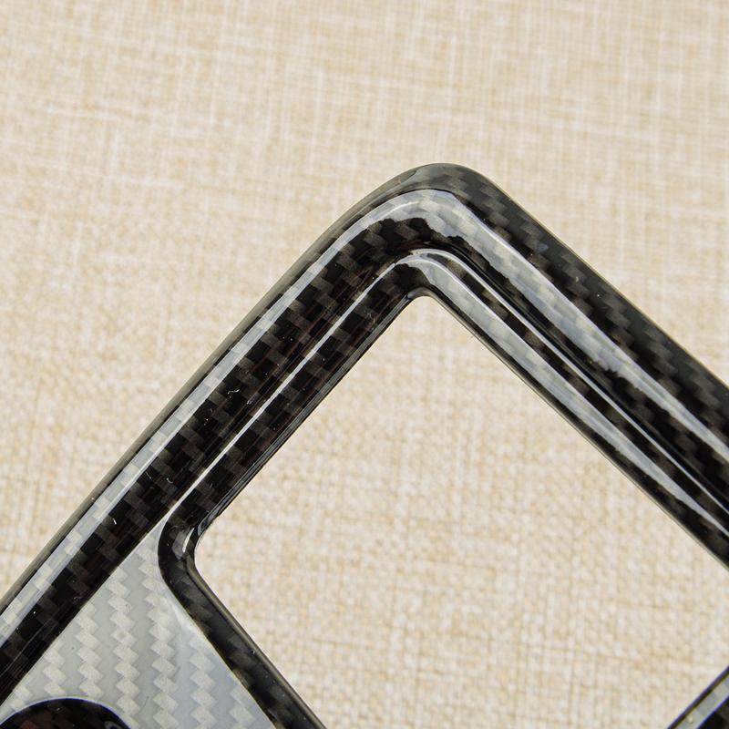 Car Rear Air Conditioner Outlet Vent Trim Cover Frame Carbon Fiber Texture Fit for Dodge Charger 2011 2012 2013 2014 2015-