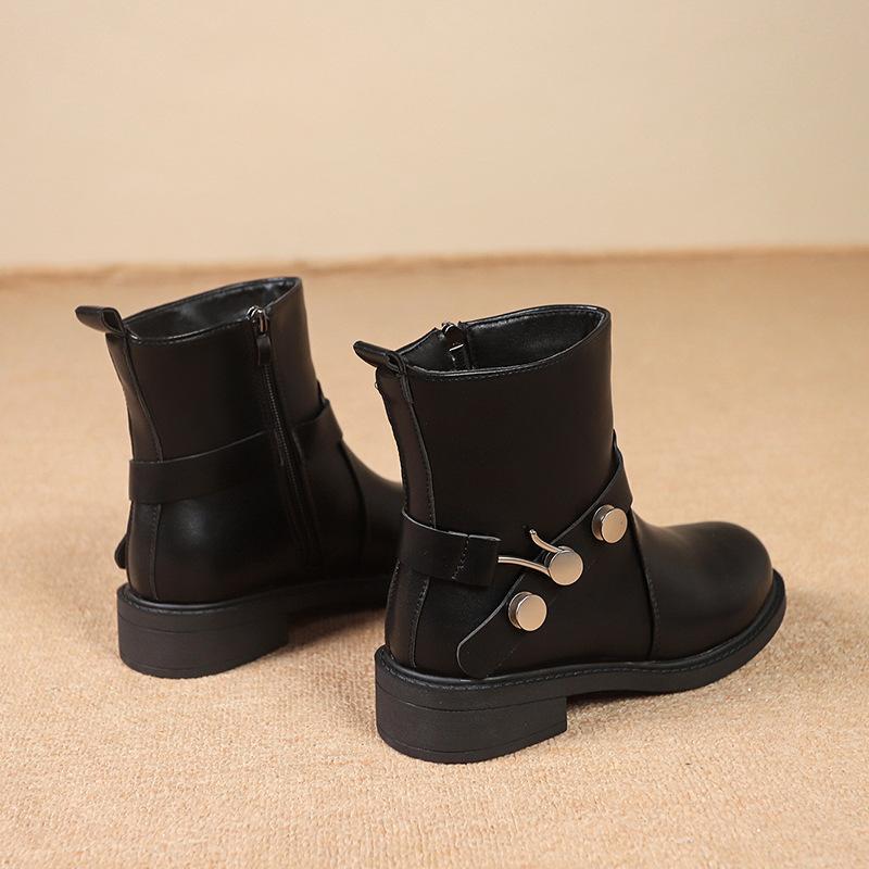 2025 autumn and winter new women's fashion short boots side zipper Martin boots retro western cowboy boots versatile knight boots