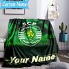 Custom Name Clube de Portugal Blanket Flannel Blanket for Camping, Hiking, Garden Parties, Picnic Essentials,gift for family and friend