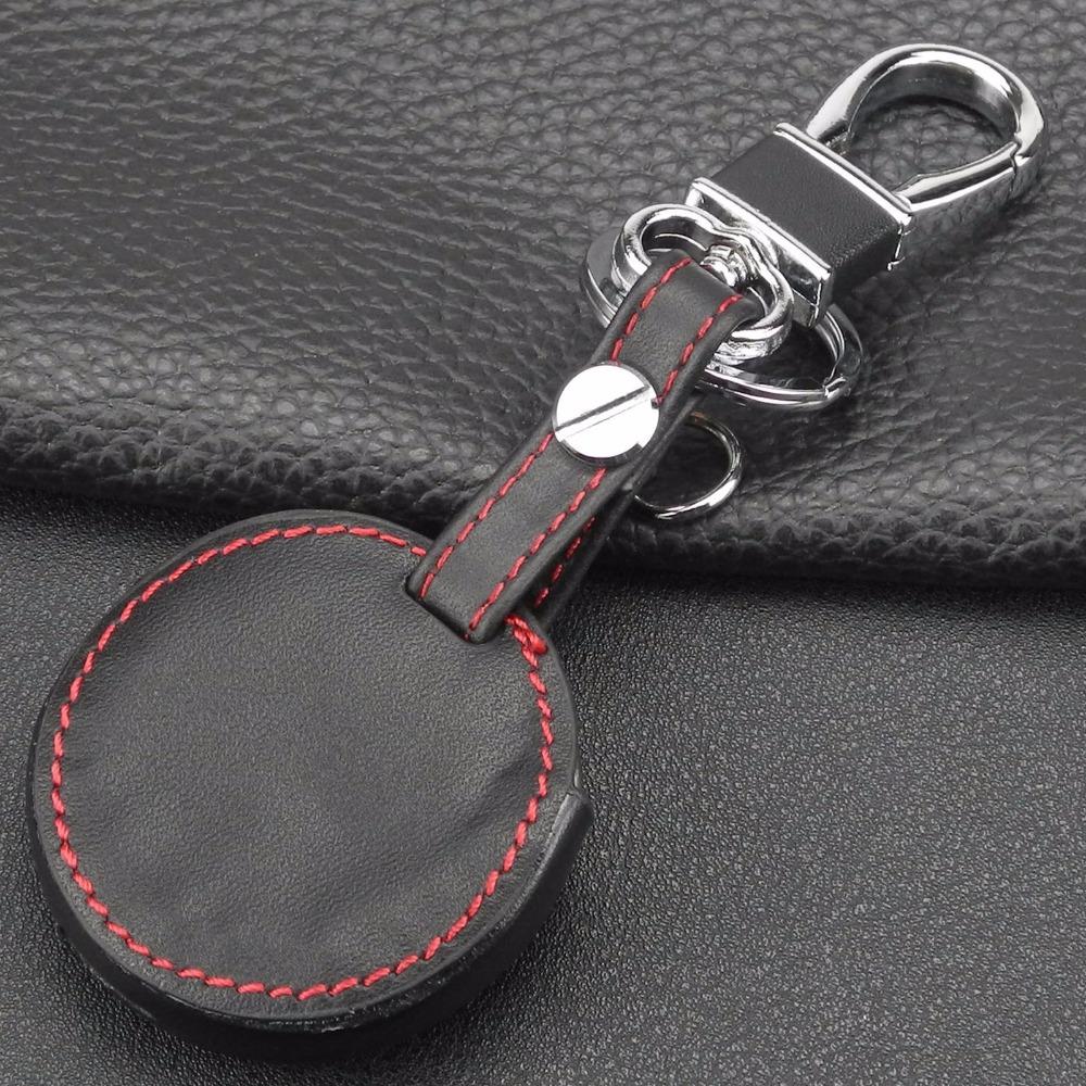 jingyuqin 3 Buton Car Styling Genuine Leather Car Keychain Key Fob Case Cover For Mercedes Benz Smart Fortwo Forfour City Roadst