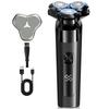 Electric Shaver for 54 Double Razor Close Low IPX7 Quick Rotating LED Flex Birthday Gift [New 2026] 3-Blade Shaver, Blades, Net, Shave, Noise,