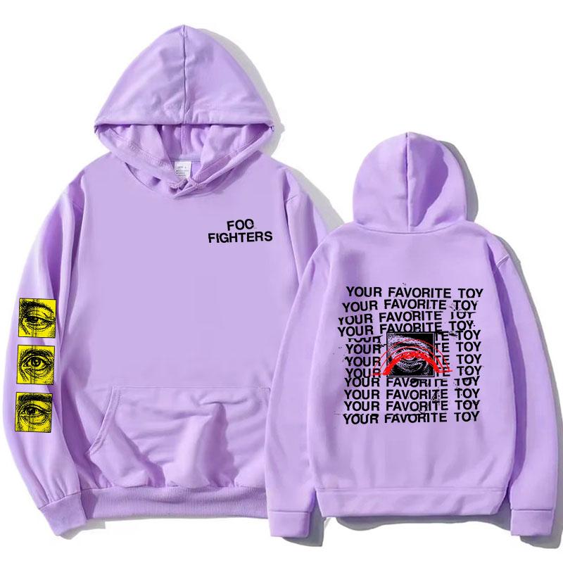 

Foo Fighters Your Favorite Toy Hoodies Fleece Long Sleeve Male Hooded Sweatshirts Rock Band Design Graphic Merch L