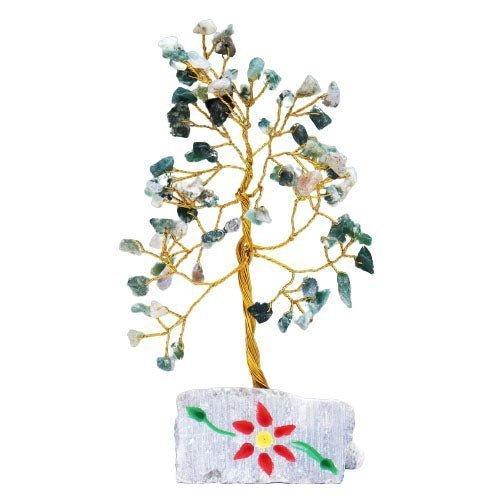 Moss Agate Crystal Tree 80 Crystals