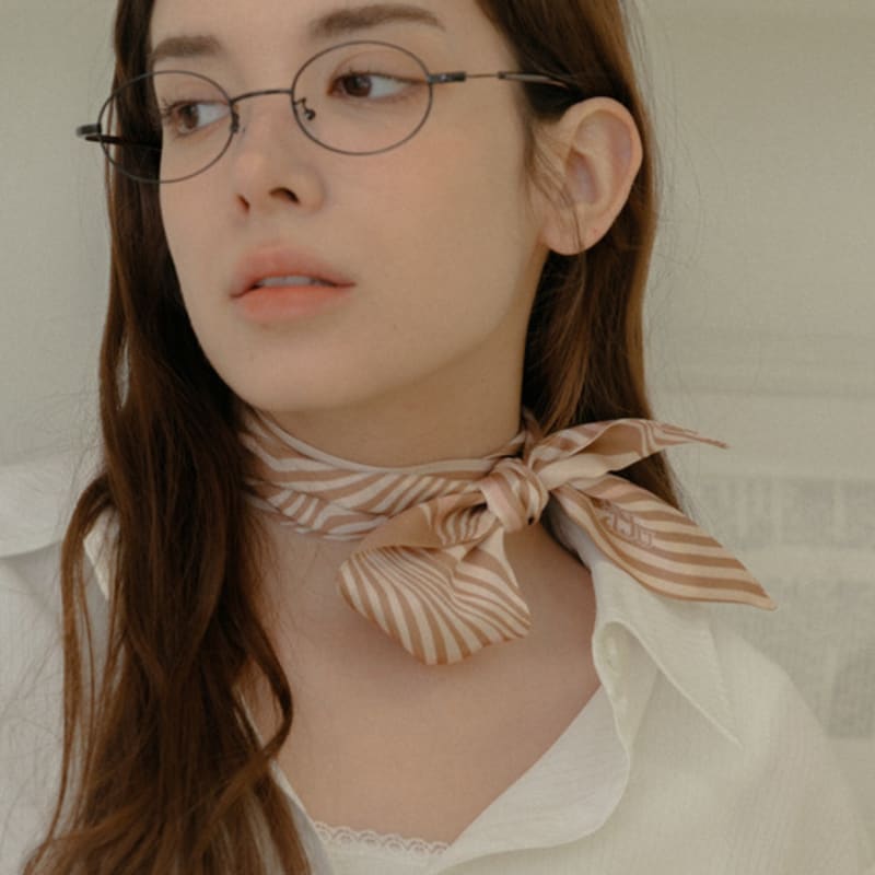 RaJu Marbling Twilly Silk Scarf_2 Color