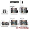 2D Flat Printing 2pcs Curtain Curtain Spring Waterfall Serenity Digital Printed Polyester Drapes Holiday Decorations Perfect for