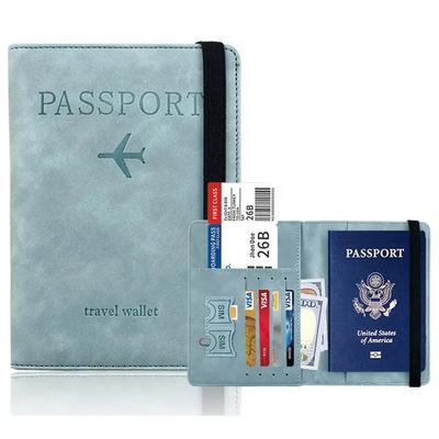 Bijin Multi-Pocket RFID Skimming Blocking Passport Wallet