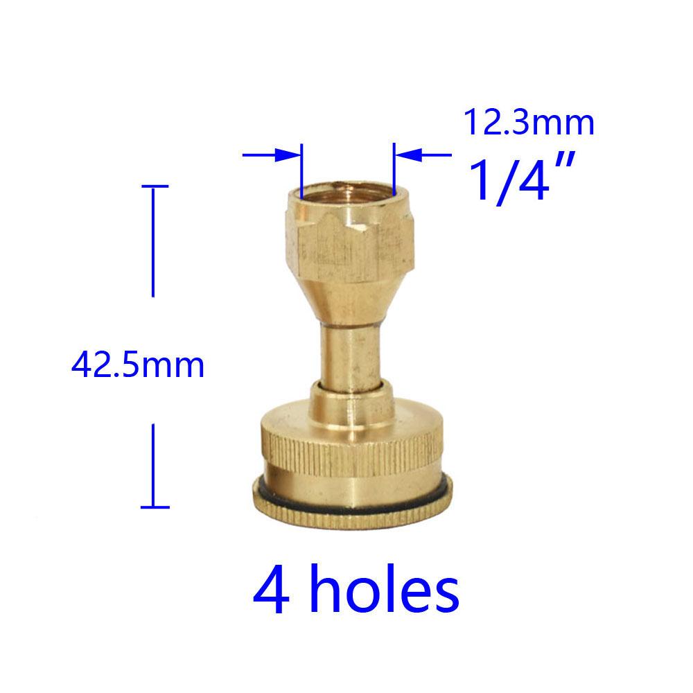 Male 1/2  Brass 4/5/8 holes garden sprayer nozzle 1/4  female water sprinklers mist misting Nozzle 1pc