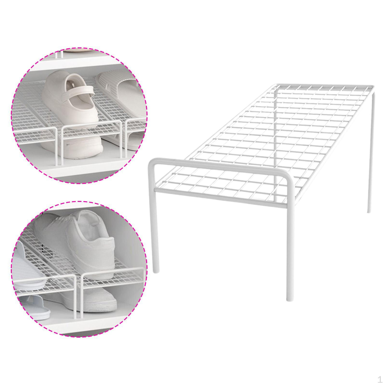 

Металлический органайзер для обуви для шкафа, общежития, небольшого пространства, прихожей White and Short