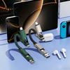 4-in-1 Charging Cable 65W 4 in 1 Keychain Cable, Fast Data USB-A To USB-C Charger with LED Display, 8-Pin/Type-C/USB-A/USB-C, Portable Keyring