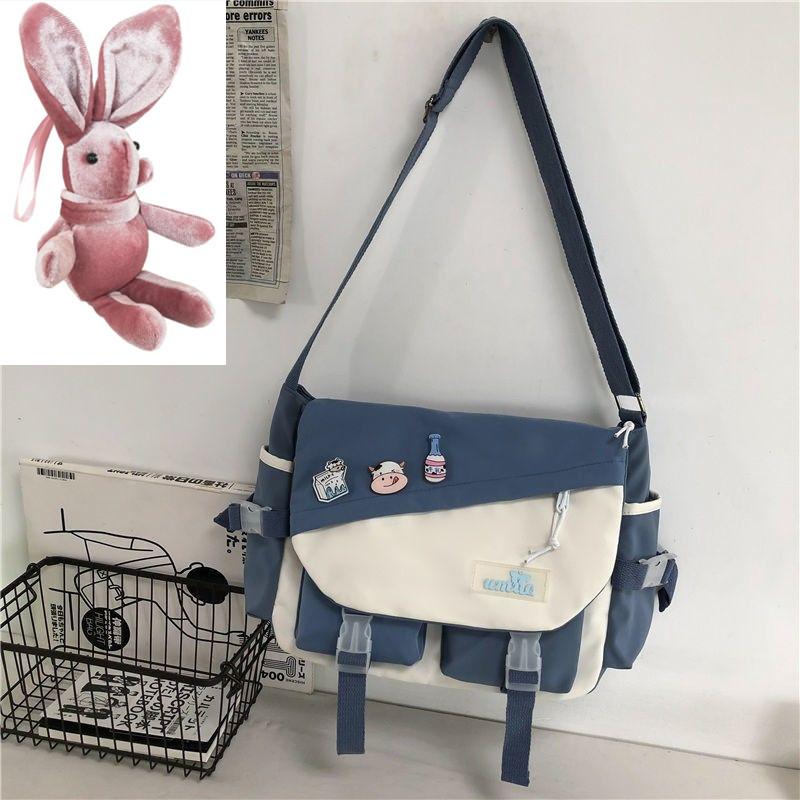 Torebki nylonowe torba na ramię o dużej pojemności torby Crossbody dla nastolatek dziewczyny mężczyźni torba Harajuku torby szkolne dla uczniów Sac