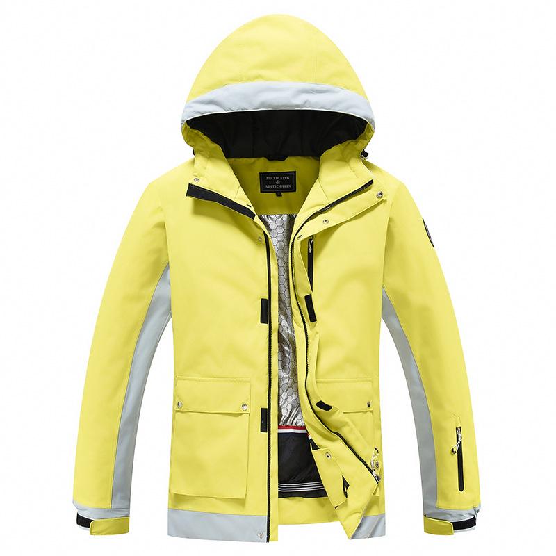 Jaquetas de esqui para homens e mulheres ao ar livre à prova de vento impermeável snowboard jaqueta respirável quente multi-bolsos jaqueta de esqui unissex capuz casaco de neve
