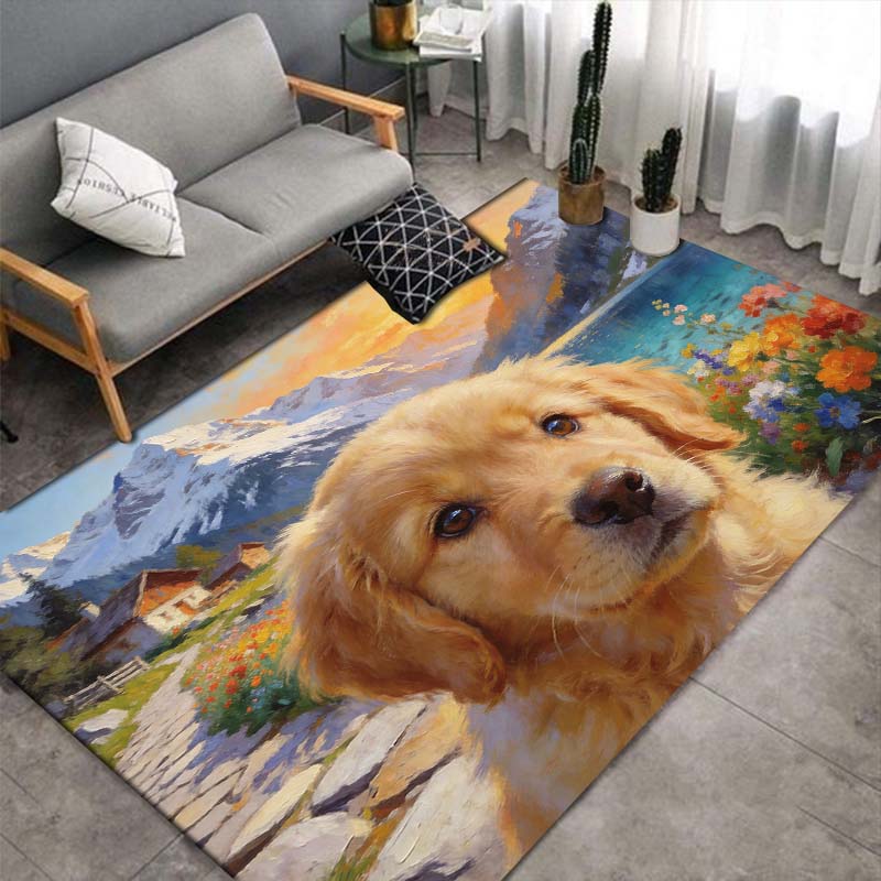 

Lake Border Collie Area Rug, Blue Eyes Dog Mat 40x60cm( 15x23in )
