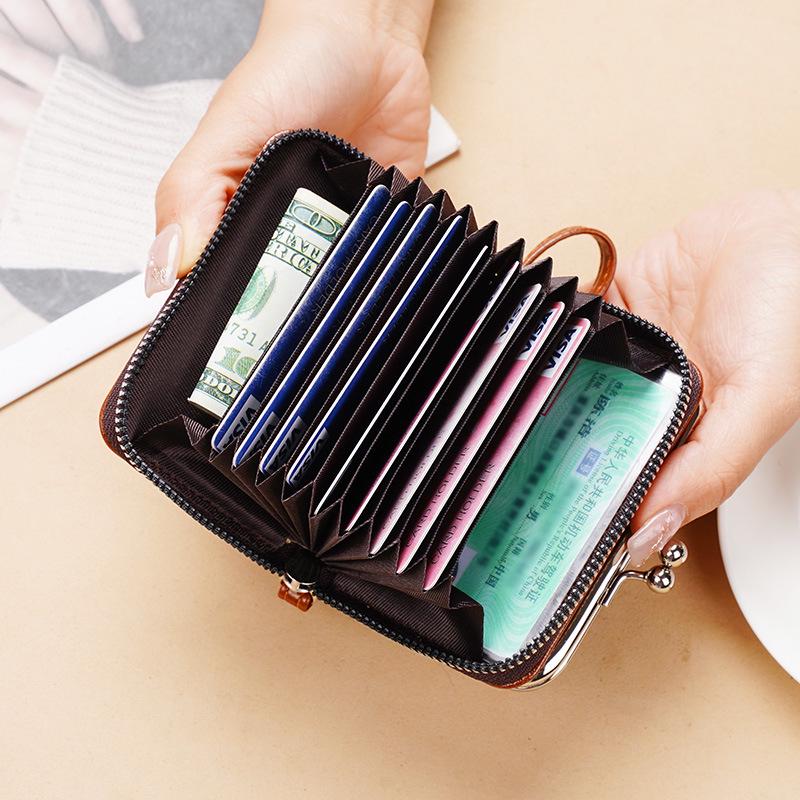 LONNY Women's 4-Inch Snap Coin and Card Holder Purse with Zipper Clip