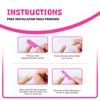 24 Pcs Glossy Full Cover Stick on Nail Almond Shape False Nail 3D Flowers Press On Nail Rhinestones Artificial Nail