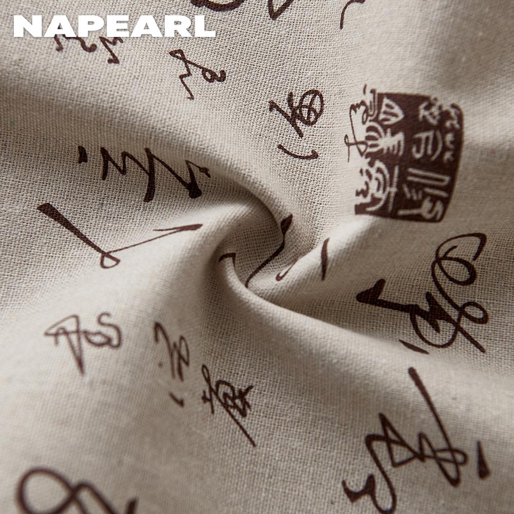 1PC NAPEARL Chinese Literary Style Calligraphy Pattern Printing Table Runner for Dinner Table Decorative for Home Table