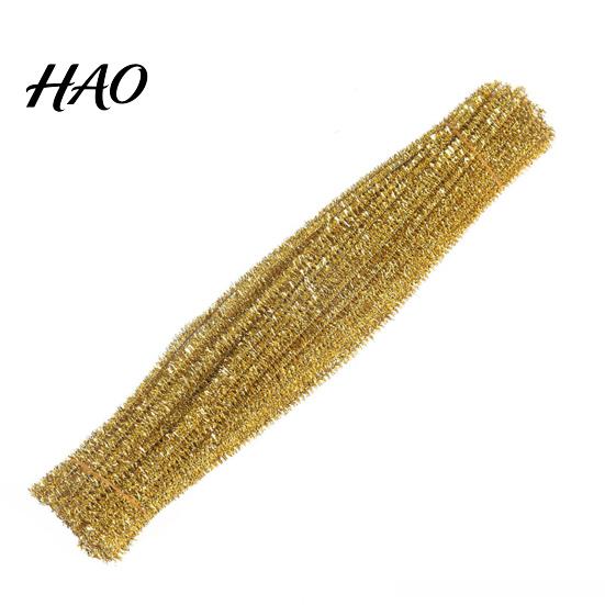 Children's Crafts Chenille Stems 100Pcs Glitter Flexible Bendable Plush Tinsel Kids Educational DIY Craft Supplies Toys Crafting Pipe Cleaners