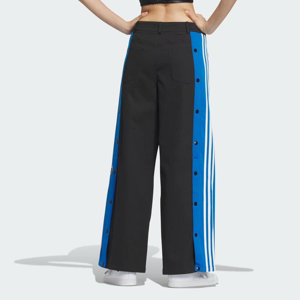 adidas Originals Adibreak Woven Pants Retro Three-Stripe Color Block Loose Knit Sports Pants Women Bottoms Black IX6687