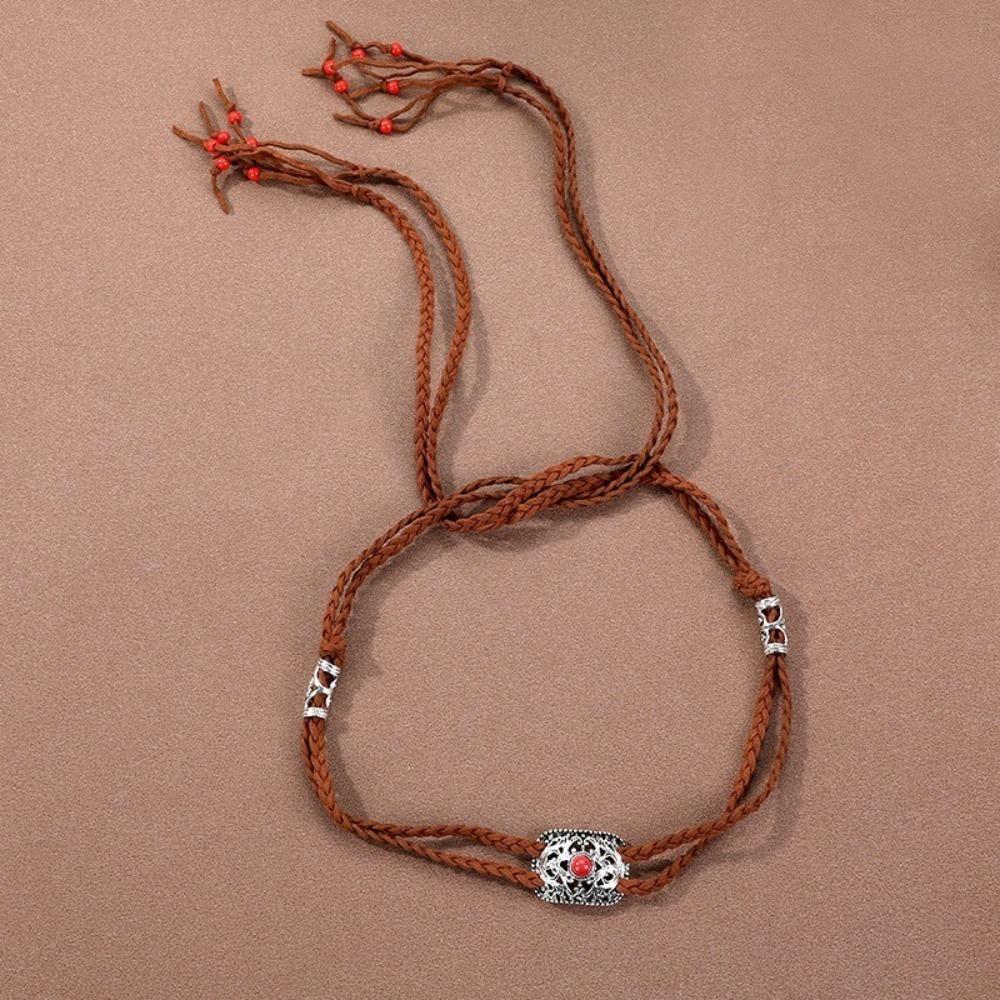 Woven Forehead Head Chain Retro Tibetan Dance Hair Accessories Creative Ethnic Style Headband Gift