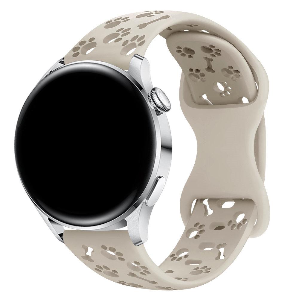 2 Pcs Straps for Samsung Galaxy watch 4/5/6/7 Engraved Dog Paw Bracelet Correa Wristband Belt HUAWEI watch GT 4/5/6/Pro Bands