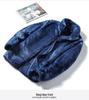 White Double-Sided Thickened Fleece Hoodie Jacket for Spring, Autumn, and Winter