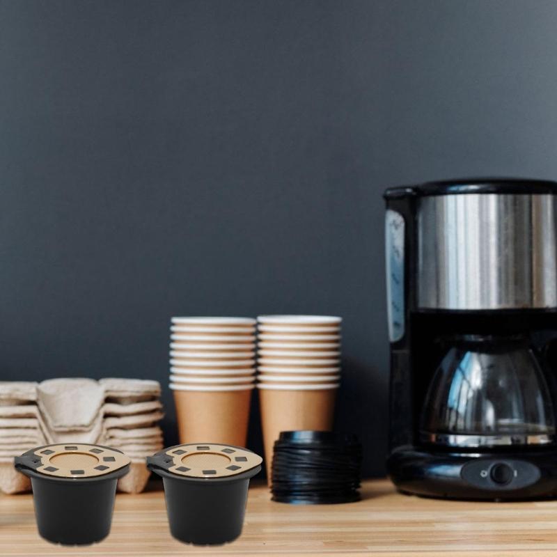 4pcs Reusable Coffee Pods with Stainless Steel Lid Coffee Machine Brewing Tool Practical Espresso Maker Accessories
