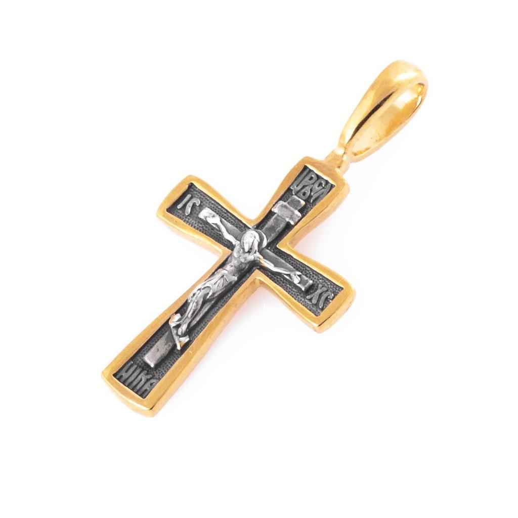 Silver Cross with Gilding Oniks