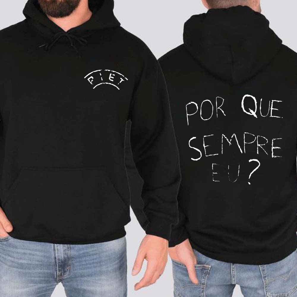 

Por Que Sempre Eu Hoodie Raw Edge Hoodie Hip Hop Apparel Graphic Top Long Sleeve Streetwear Unisex Pullover Fan Gift 3XL
