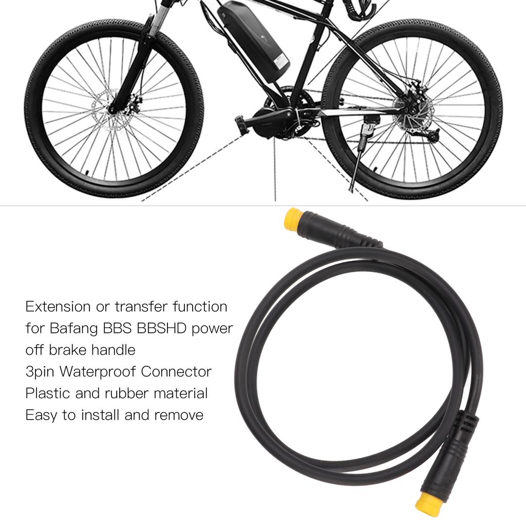 Electric Bicycle Extension Cable Electric Bike Brake 3Pin Extension Cable Modification Accessory for BafangMale to Male