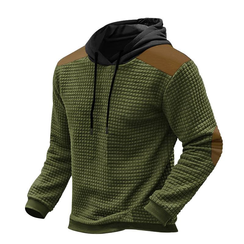 New Versatile Daily Business Spring And Autumn Men'S Men'S Standing Collar Long Sleeved Casual Outdoor Hoodie Jacquard Knitted Sweater