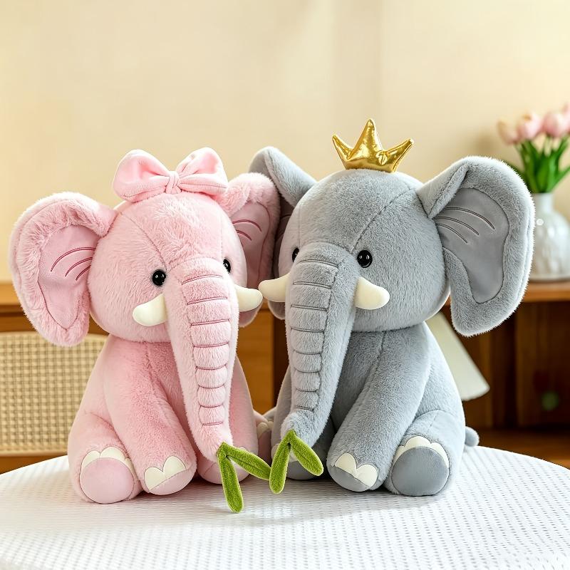 Peluche éléphant super douce et grande en 2 couleurs, cadeau câlin pour enfants et décoration de chambre