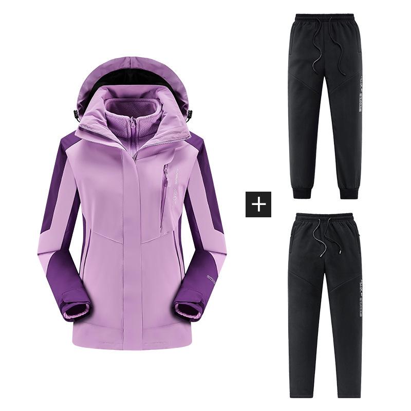 Couple's Ski Set: Men's 3-in-1 Jacket & Women's Plus-Size Waterproof Pants