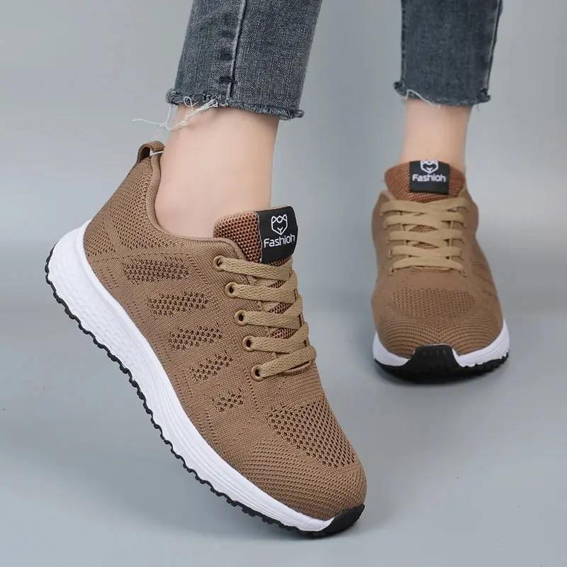 Fashion Women Breathable Sports Shoes for Women 2025 Casual Tennis Shoes Walking Mesh Running sandals Platform Sneakers Female Footwear